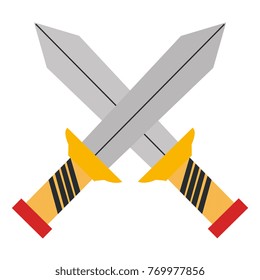 warrior swords isolated icon