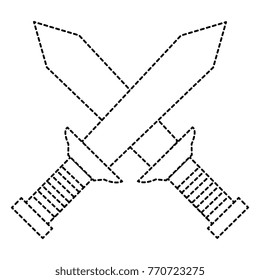 warrior swords isolated icon