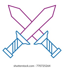 warrior swords isolated icon