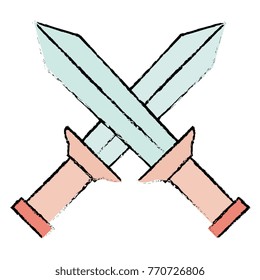 warrior swords isolated icon