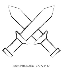 warrior swords isolated icon