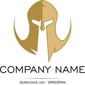 Warrior Symbol Logo. Gladiator Mask Warrior Mascot