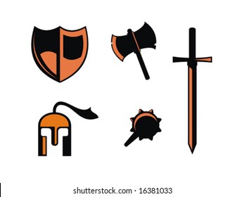 Warrior symbols. Vector illustration.
