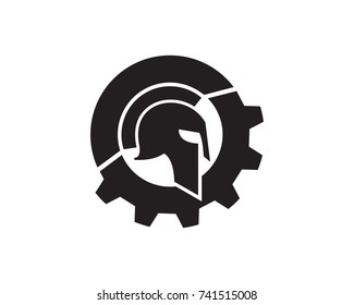 Warrior Technology Logo Template Design Vector, Emblem, Design Concept, Creative Symbol, Icon
