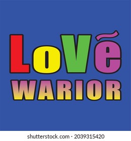 warrior Typograph text For Printing T-Shirt, Jacket and More