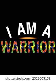 I am a warrior vector art design, eps file. design file for t-shirt. SVG, EPS cuttable design file