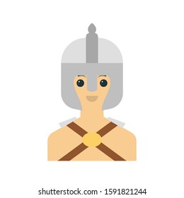 warrior vector flat color  icon 