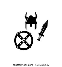 Warrior Vector Icon Illustration silhouette