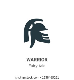 Warrior vector icon on white background. Flat vector warrior icon symbol sign from modern fairy tale collection for mobile concept and web apps design.