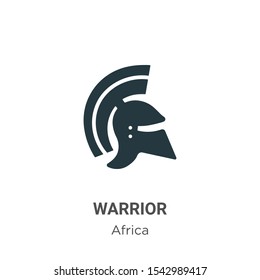 Warrior vector icon on white background. Flat vector warrior icon symbol sign from modern africa collection for mobile concept and web apps design.