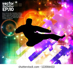 Warrior. Vector illustration