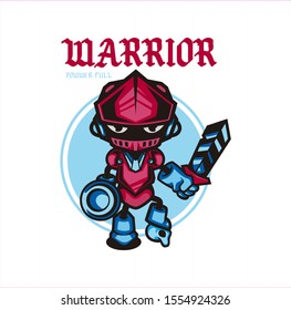 warrior vector illustration for merchandising