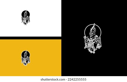 warrior vector illustration outline design