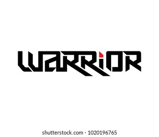 Warrior Vector Lettering Design, Typography, Emblem, Design Concept