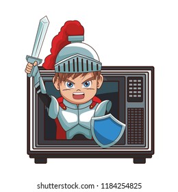 Warrior videogame cartoon