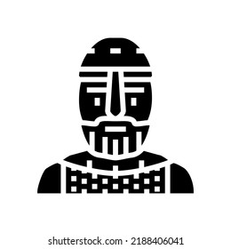 warrior viking medieval glyph icon vector. warrior viking medieval sign. isolated symbol illustration