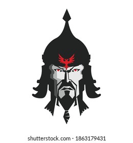 Warrior Viking Scary Dark Knight Mascot Helmet Character Design