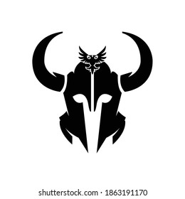 Warrior Viking Scary Dark Knight Mascot Helmet Character Design