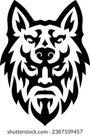 The Warrior Wearing Wolf Head Skin Tattoo Design