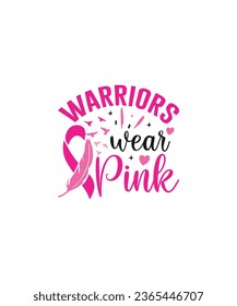 Warrior wears pink breast cancer awareness