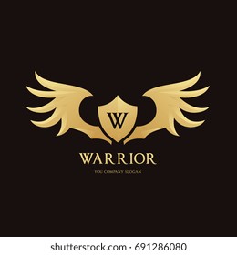 Warrior Wing Logo Template Vector Illustration Stock Vector (Royalty ...