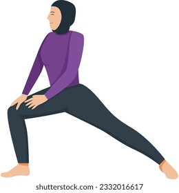 warrior yoga asana pose illustration yoga asana pose illustraion for ui, ux, web, app, brochure, flyer and presentation design, etc.