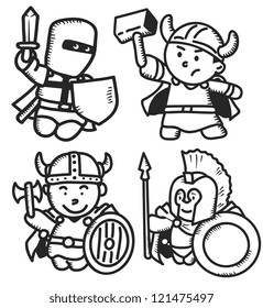 warriors cartoon