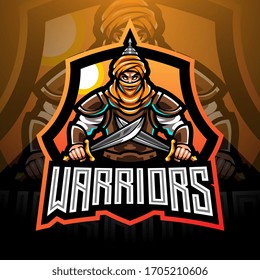 Warriors esport mascot logo design