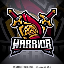 Warriors esport mascot logo design