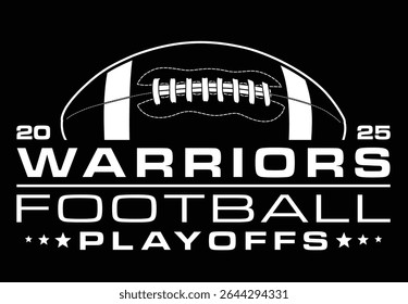 Warriors Football Playoffs Design is a modern graphic design for your Warriors football team playoff game. This great for shirts and other products, promotions or advertising.