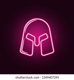 warrior's helmet icon. Elements of Fight in neon style icons. Simple icon for websites, web design, mobile app, info graphics