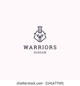 Warriors logo icon design template vector illustration