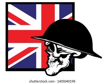 warrior's skull in helmet. vector drawing for illustrations
