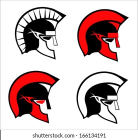 Warriors. sparta, trojan. Warrior Head, side view. vector - illustration