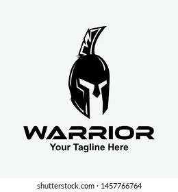 "Warriors" sport team logo design. Spartan warrior illustration. Eps10 vector.