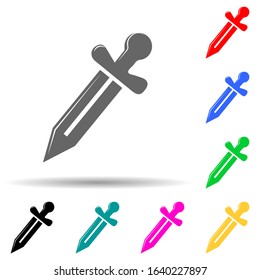 warrior's sword multi color style icon. Simple glyph, flat vector of fight icons for ui and ux, website or mobile application