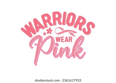 Los guerreros usan tipografía rosa Diseño de camisetas