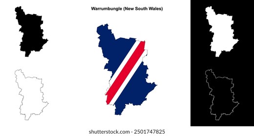 Warrumbungle (New South Wales) outline map set