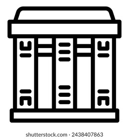 Warsaw city trip icon outline vector. Historic marvel destination. Cultural Polish fortress