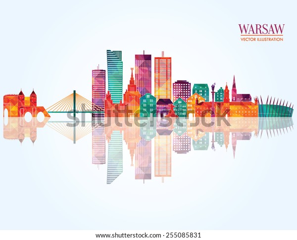 Warsaw Detailed Skyline Vector Illustration Stock Vector (Royalty Free ...