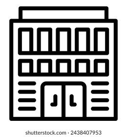 Warsaw icon outline vector. Poland capital. Town architecture design
