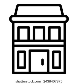 Warsaw marvel destination icon outline vector. Warszawa center city. Historical Poland landmark