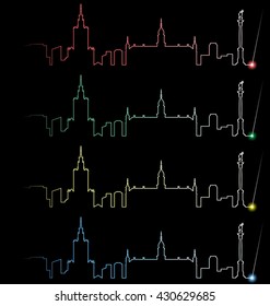 Warsaw Multiple Color Light Beam Profile
