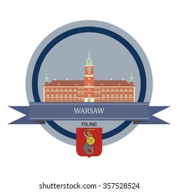 Warsaw. Round banner