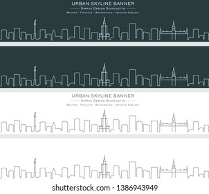 Warsaw Single Line Skyline Banner