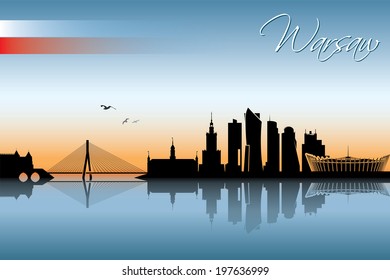 Warsaw Skyline - Vector Illustration