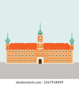 Warsaw vector flat design illustration 