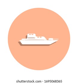 Warship Badge Icon. Simple Glyph, Flat Vector Of Army & War Icons For Ui And Ux, Website Or Mobile Application