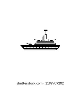 Warship icon. Element of war and piece. Premium quality graphic design icon. Signs and symbols collection icon for websites, web design, mobile app on white background
