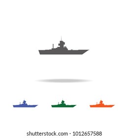 Warship  icon . Elements of Military multi colored icons. Premium quality graphic design icon. Simple icon for websites, web design, mobile app, info graphics on white background
